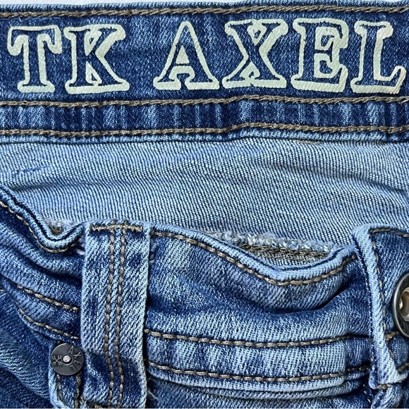 TK AXEL Men’s Slim Boot Medium Wash Jeans With Double Back Pockets 36” X 34” - Picture 10 of 14